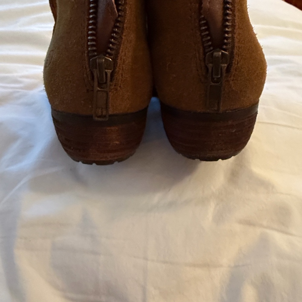 Born Tan Suede Ankle Booties